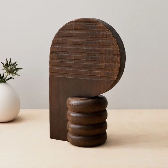 West Elm Other - West Elm x Diego Olivero Geo Series Carved Wood Decor